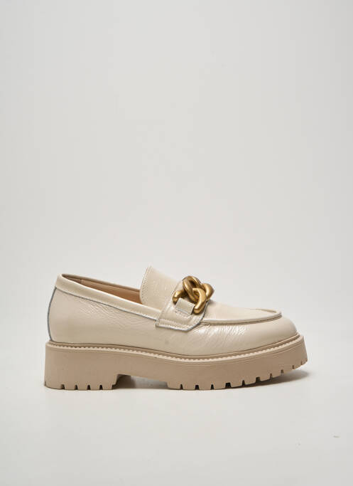 Mocassins effet froissé talon de 4 à 6cm beige NERO GIARDINI femme