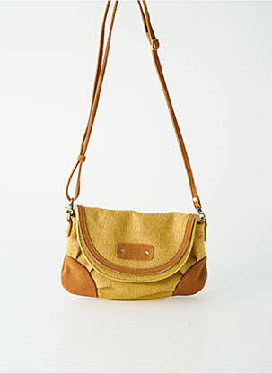 Sac bandoulière réglable forme rectangulaire jaune MILA LOUISE femme
