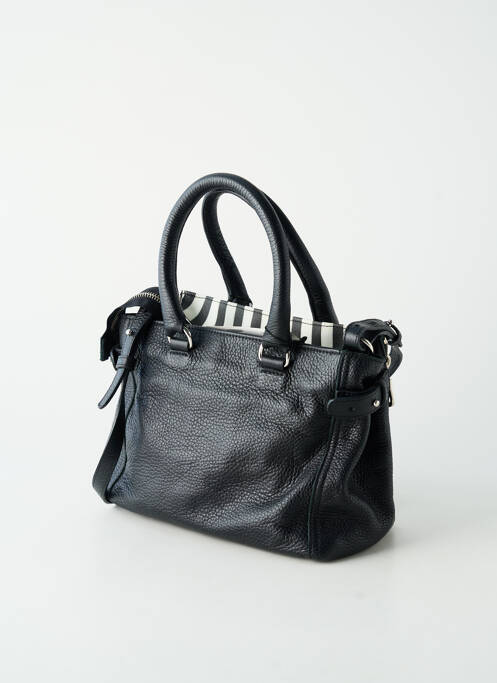 Sac fermeture zippée forme rectangulaire noir BARBARA RIHL femme