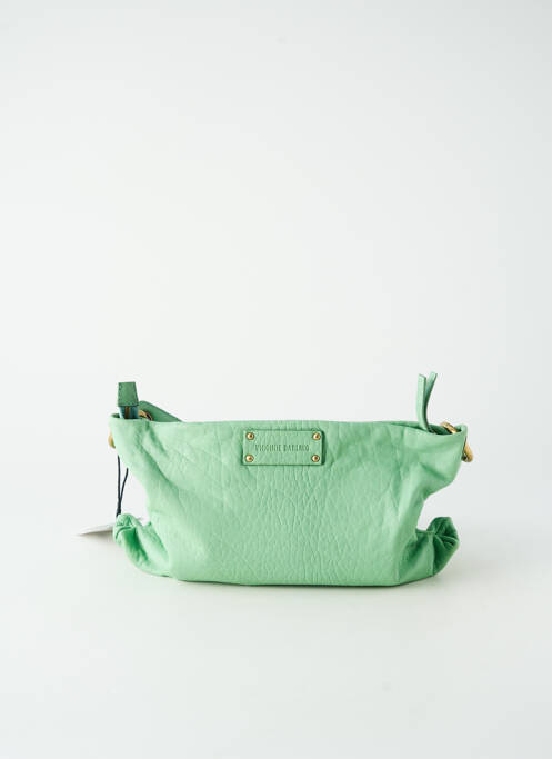 Sac fermeture zippée forme rectangulaire vert VIRGINIE DARLING femme