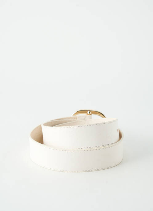 Ceinture tissage simili-cuir beige HERBERT FRÈRE ET SOEUR femme