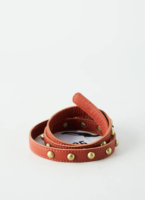 Ceinture tissage simili-cuir marron VIRGINIE DARLING femme