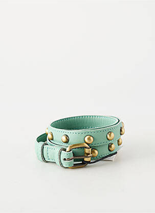 Ceinture tissage simili-cuir vert VIRGINIE DARLING femme