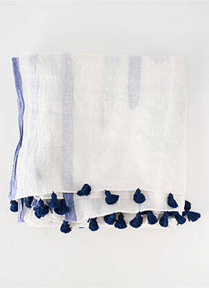 Foulard tissage popeline blanc STORIATIPIC femme