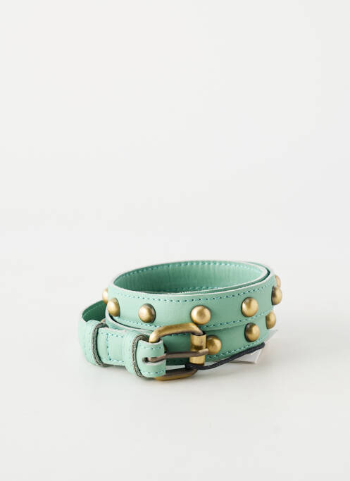 Ceinture tissage simili-cuir vert VIRGINIE DARLING femme