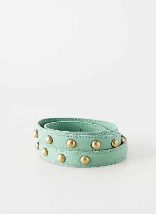 Ceinture tissage simili-cuir vert VIRGINIE DARLING femme