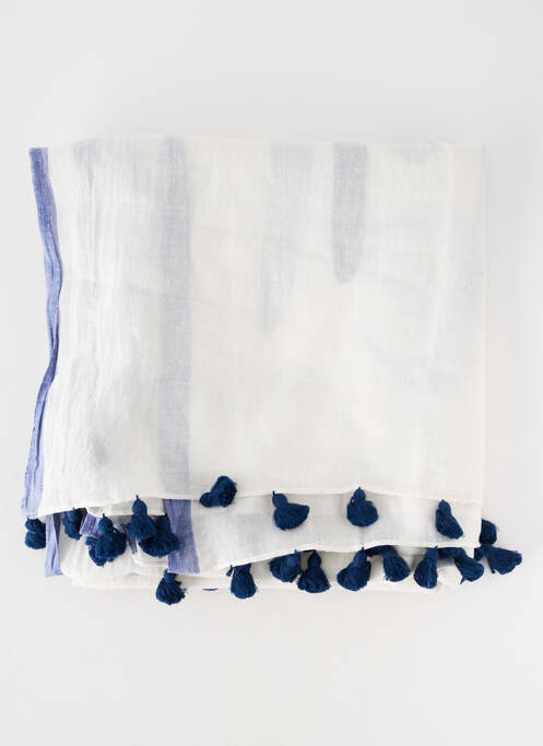 Foulard tissage popeline blanc STORIATIPIC femme