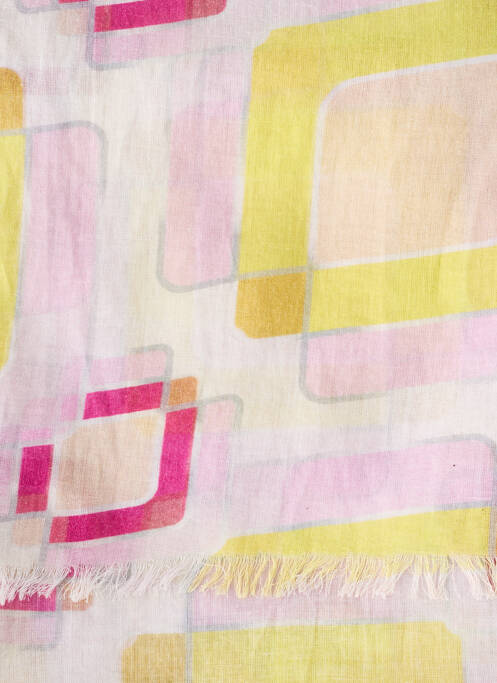 Foulard tissage popeline rose STORIATIPIC femme