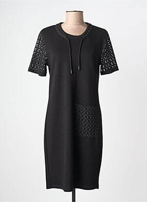 Robe courte manches courtes manches courtes noir BARBARA LEBEK femme