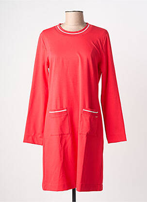 Robe courte manches longues manches longues rouge MALOKA femme