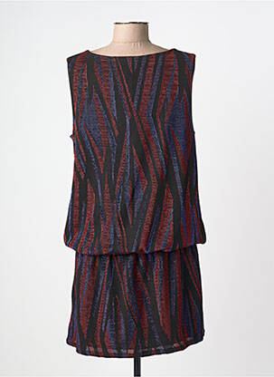 Robe courte sans manche sans manche noir REVD'ELLE femme