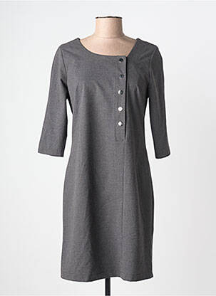 Robe courte manches 3/4 manches 3/4 gris HIPPOCAMPE femme