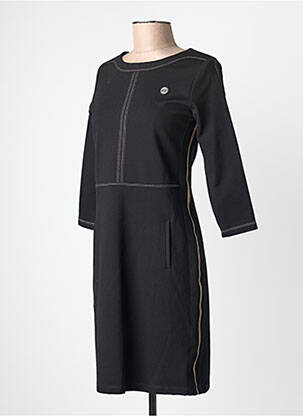 Robe courte manches 3/4 manches 3/4 noir CHRISTINE LAURE femme