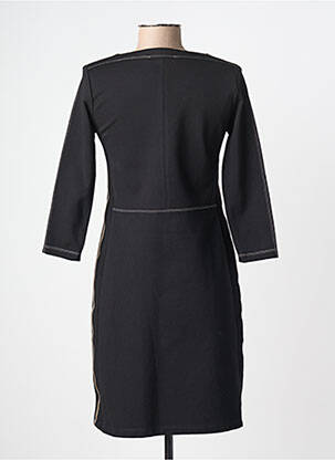 Robe courte manches 3/4 manches 3/4 noir CHRISTINE LAURE femme