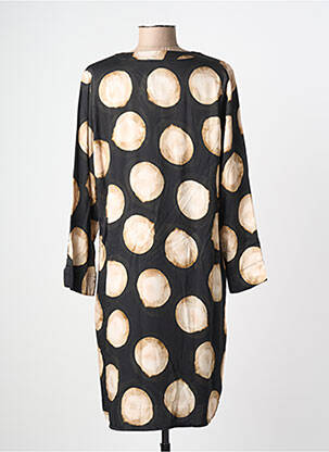 Robe courte manches longues manches longues noir SIGNE NATURE femme