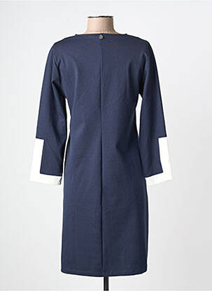 Robe courte manches longues manches longues bleu MALOKA femme