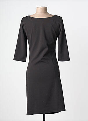 Robe mi-longue manches 3/4 manches 3/4 noir FILLE A SUIVRE femme