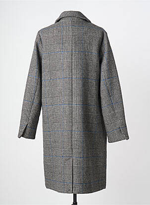 Manteau long coupe cintrée sans capuche gris C'EST BEAU LA VIE femme