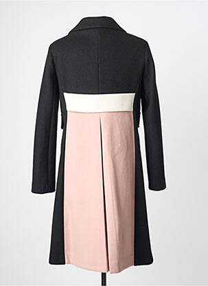 Manteau long coupe cintrée sans capuche noir LA ELLIE femme