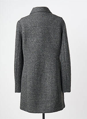 Manteau long coupe cintrée sans capuche gris REVER MILE femme