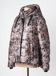 Doudoune poches a capuche marron BARBARA LEBEK femme