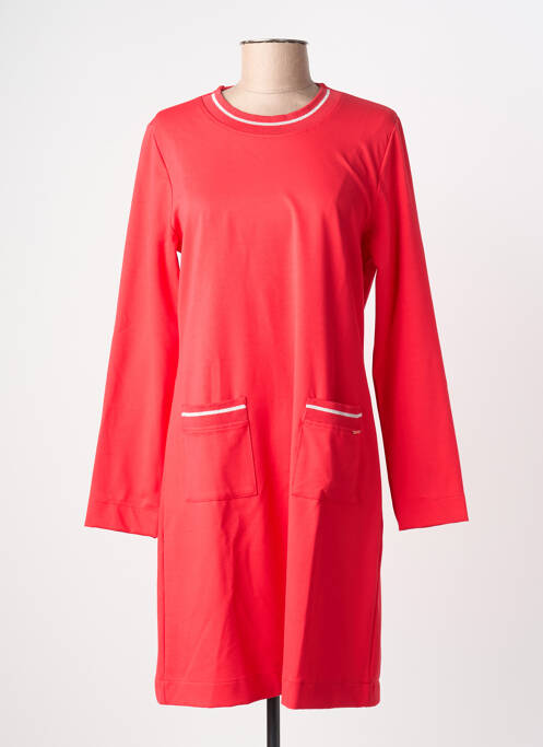 Robe courte manches longues manches longues rouge MALOKA femme
