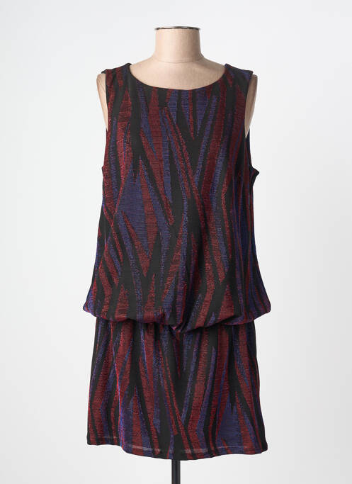 Robe courte sans manche sans manche noir REVD'ELLE femme