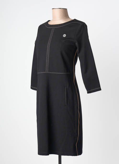 Robe courte manches 3/4 manches 3/4 noir CHRISTINE LAURE femme