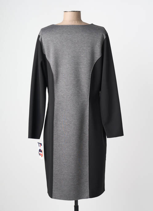 Robe mi-longue manches longues manches longues gris GUY DUBOUIS femme