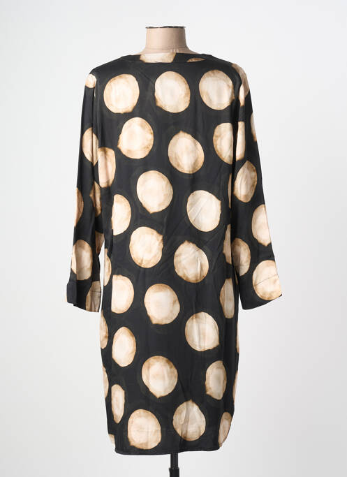 Robe courte manches longues manches longues noir SIGNE NATURE femme