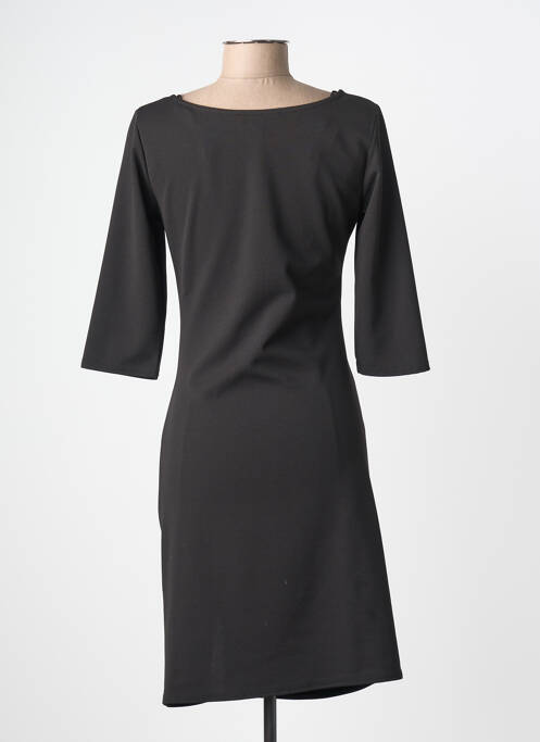 Robe mi-longue manches 3/4 manches 3/4 noir FILLE A SUIVRE femme