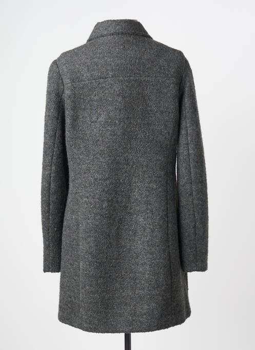 Manteau long coupe cintrée sans capuche gris REVER MILE femme
