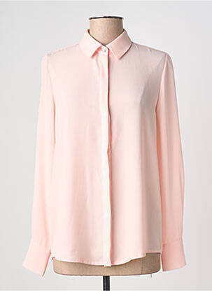 Chemisier tissage crêpe manches longues rose COTTONADE femme