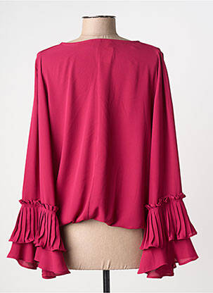 Top coupe fluide manches longues violet BRIEFLY femme
