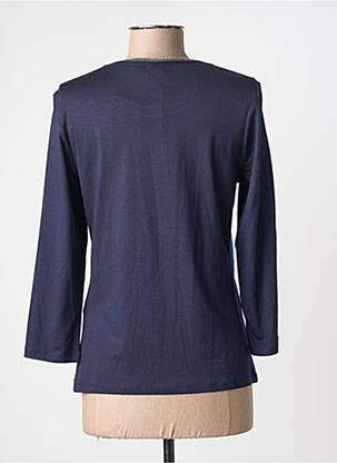 Top stretch manches longues bleu BARBARA LEBEK femme