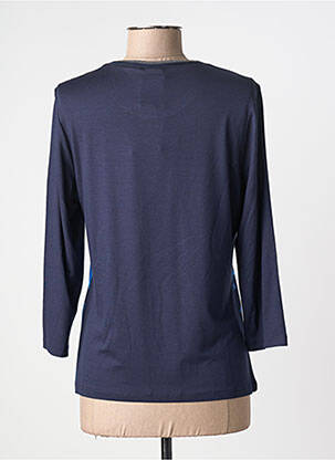 Top tissage jersey manches longues bleu BARBARA LEBEK femme