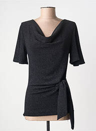 Top stretch manches courtes noir LE SINGE DE JULIE femme