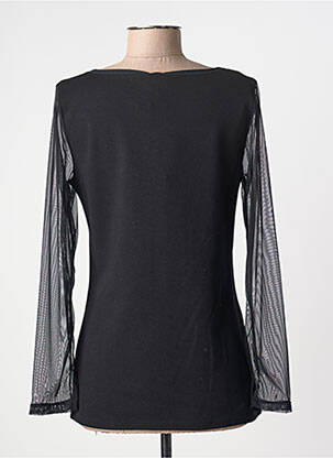 Top tissage jersey manches longues noir JANIRA femme