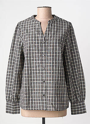 Chemisier tissage crêpe manches longues noir C'EST BEAU LA VIE femme