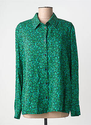 Chemisier imprimé fantaisie manches longues vert BARBARA LEBEK femme