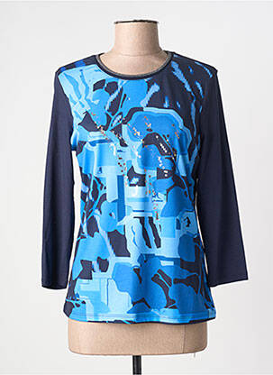 Top stretch manches longues bleu BARBARA LEBEK femme