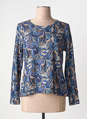 Top stretch manches longues bleu GRIFFON femme