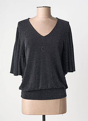 Top stretch manches longues noir LE SINGE DE JULIE femme