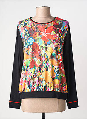 Top tissage jersey manches longues noir MALOKA femme