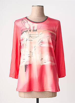 Top tissage jersey manches longues rose BARBARA LEBEK femme