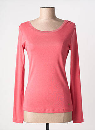 Top tissage jersey manches longues rose C'EST BEAU LA VIE femme