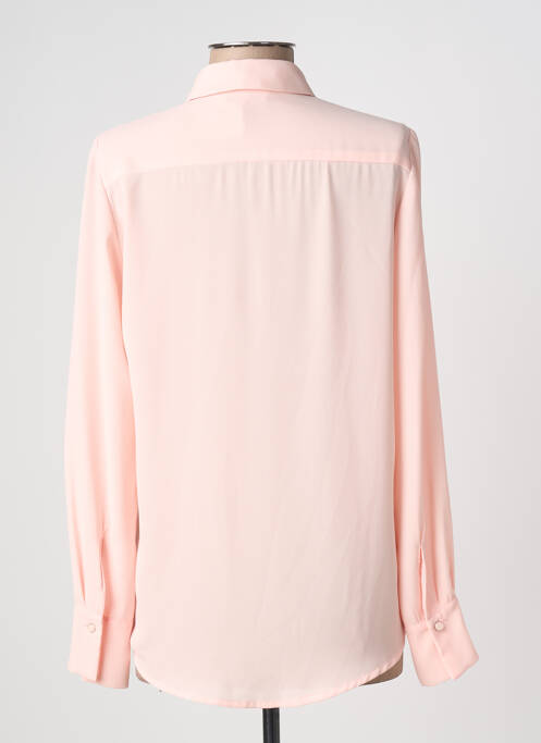 Chemisier tissage crêpe manches longues rose COTTONADE femme