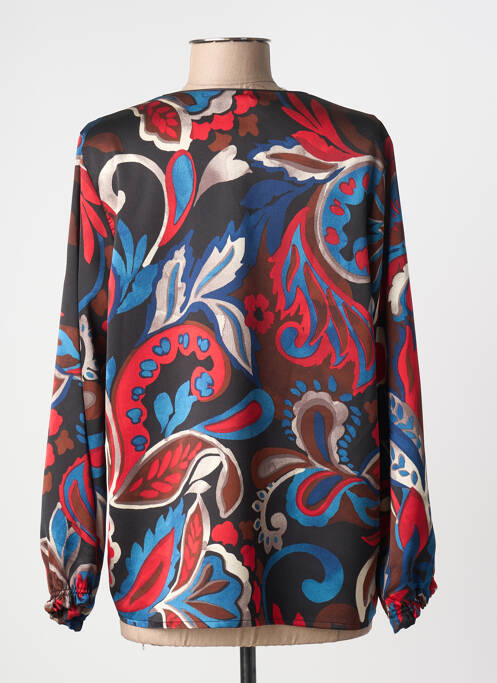 Blouse imprimé fantaisie manches longues rouge HALOGENE femme