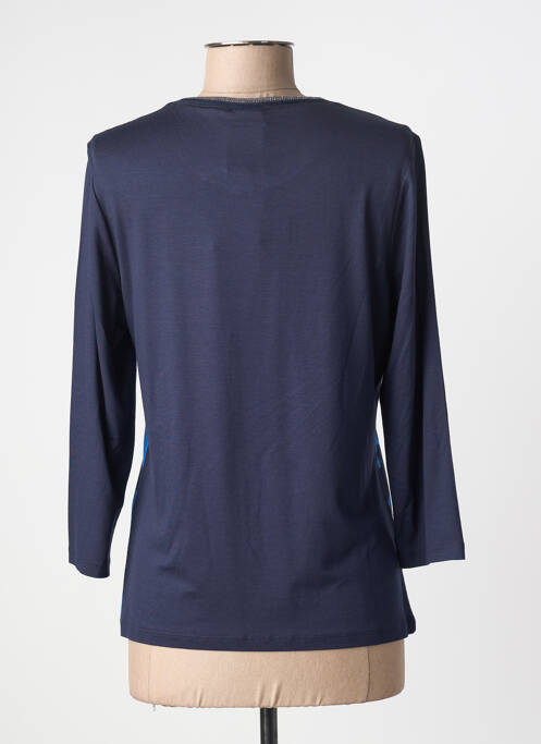 Top tissage jersey manches longues bleu BARBARA LEBEK femme