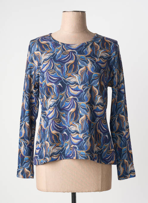 Top stretch manches longues bleu GRIFFON femme